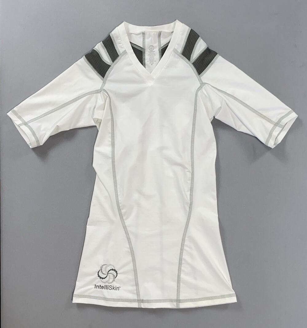 IntelliSkin Vented Compression Athletic Shirt. White, Women's Size M. EUC!